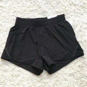 OTOS Activewear Running Shorts 2 in One Race High Rise Drawstring Run Blk XL